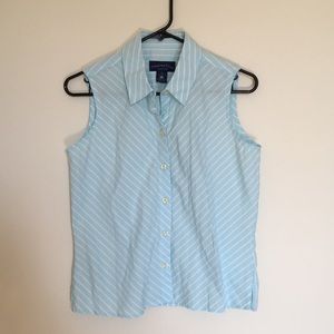 Charter Club Vintage Light Blue Striped Top